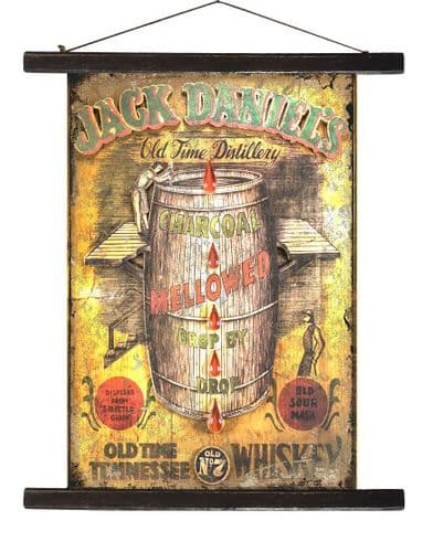 Jack Ds Barrel 45cm x 65cm Antique Style Banner