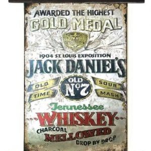Jack D Gold Medal 45cm x 65cm Antique Style Banner