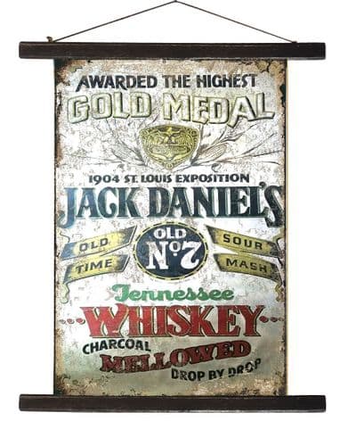 Jack D Gold Medal 45cm x 65cm Antique Style Banner