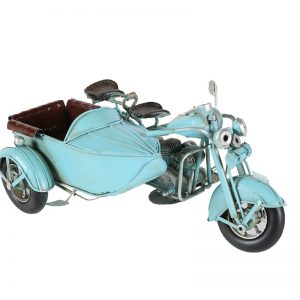 MOTORCYCLE SIDECAR BLUE METAL MODEL