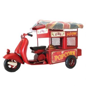 MOTO CART RED METAL POPCORN AMERICAN VINTAGE