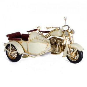 MOTORCYCLE SIDECAR BEIGE METAL