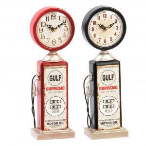 VINTAGE DESIGN GAS PUMP DESK CLOCK GULF