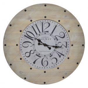 SOLID WOOD VINTAGE DESIGN WALL CLOCK
