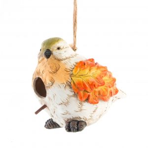 resin figure bird house design