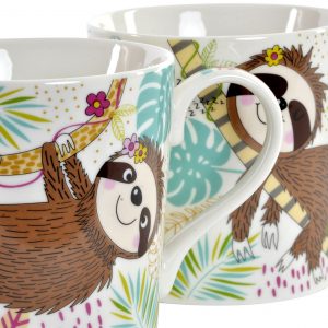 MUG STONEWARE DESIGN SLOTH BEAR