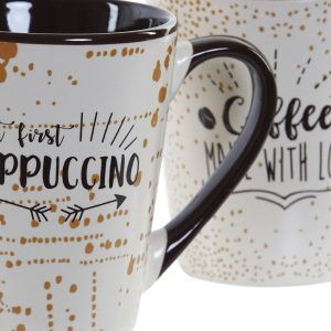 PORCELAIN  ART DESIGN MUG CAPPUCCINO  2 MOD