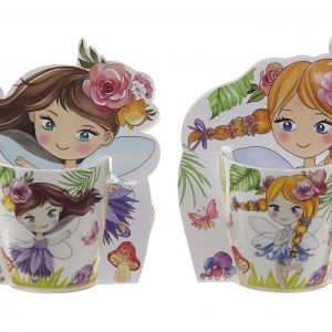 PORCELAIN  ART DESIGN MUGS FAIRY BROWN HAIR GIRL 1 MOD