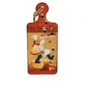 CERAMIC COLLECTION CHEESE & WINE  CHEF VINTAGE HANGERS DESIGN 