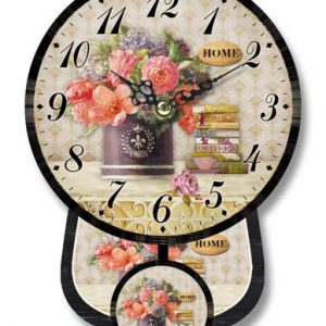 WALL CLOCK WOOD PENDULUM HOME DESIGN 