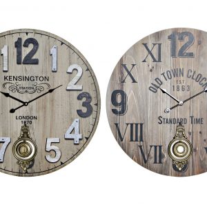 WALL CLOCK MDF METAL 58X8X58 PENDULUM 2 MOD. SOLD OUT