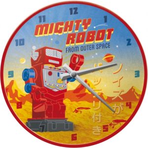 METAL WALL CLOCK EMBOSSED GLASS
