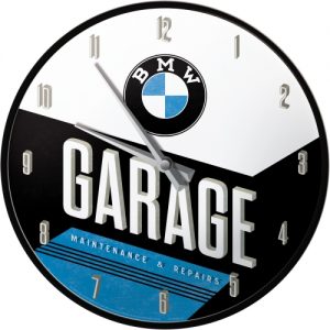 METAL WALL CLOCK EMBOSSED GLASS