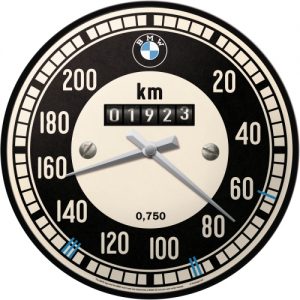 METAL WALL CLOCK EMBOSSED GLASS