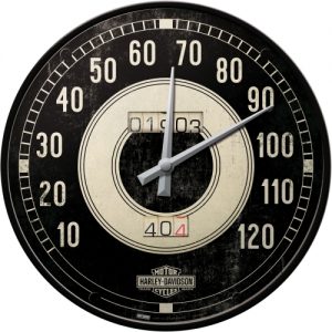 METAL WALL CLOCK EMBOSSED GLASS