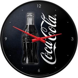 METAL WALL CLOCK EMBOSSED GLASS