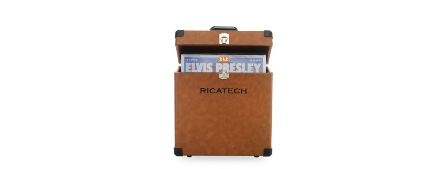 Record Case · Handy record case in a brown leather look · Suitable for over 30 vinyl .