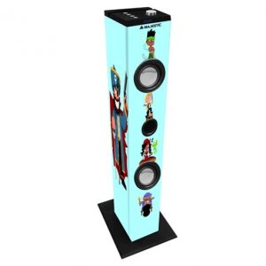 majestic tower Bluetooth speaker usb sd ax blue