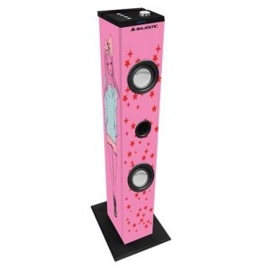 Majestic Bluetooth speaker pink bt/usb/sd card/ aux.