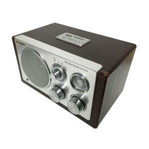 Vintage Fm Radio, Usb / sd / aux-in Inputs to Play Mp3, Brown and Silver