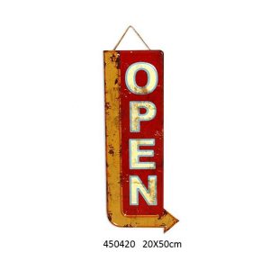 Metal art open sign collections