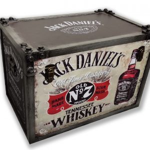 56 cm Jack D Metal Strapped Trunk LARGE
