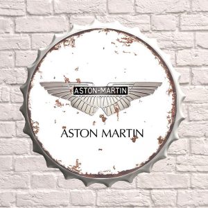 Aston Martin 30 cm Bottle Top METAL SIGN