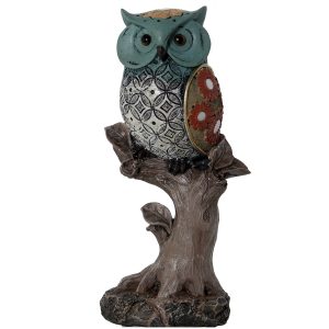 FIGURE RESIN ART OWL ON TREE DESIGN