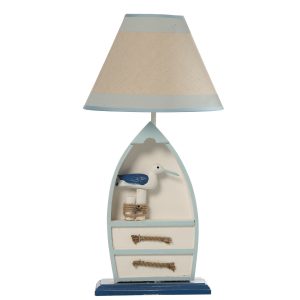 WOOD CRAFT VINTAGE MARINE DESIGN LAMP SHADE BOAT & DUCK LARGE