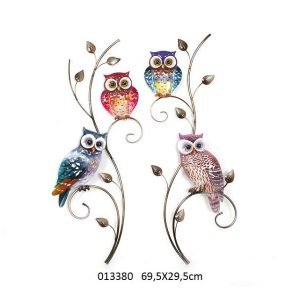 metal art design XL 2 OWL ON TREE COLLECTION