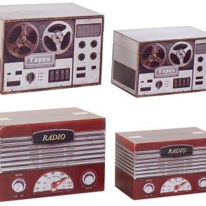 BOX SET 2 CANVAS WOOD  30X18X20 VINTAGE 1 MOD.