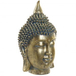 FIGURE RESIN BUDDHA AGED GOLD