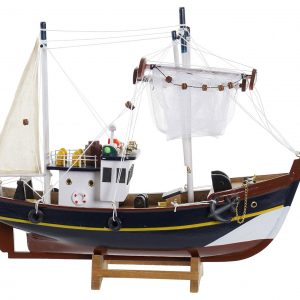 WOOD SHIP COLLECTION HAND MADE 32 X 9 X 8 X 28 CM