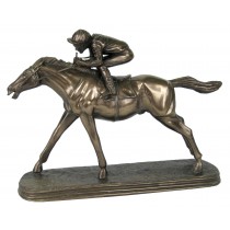 Bronze Finish  THE RACING HORSE JOCKEY - The Favourite 29.5cm