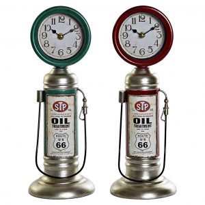 DESIGN METAL VINTAGE GAS PUMP TABLE CLOCK TEXACO