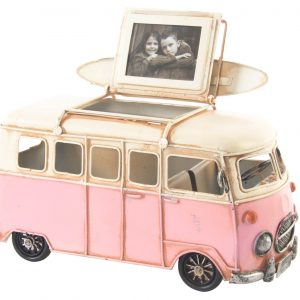METAL VINTAGE CARAVAN WITH PHOTO HOLDER