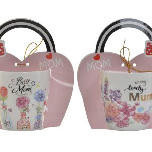 MUG PORCELAIN 12X9X9 360 ML.  2 MOD.