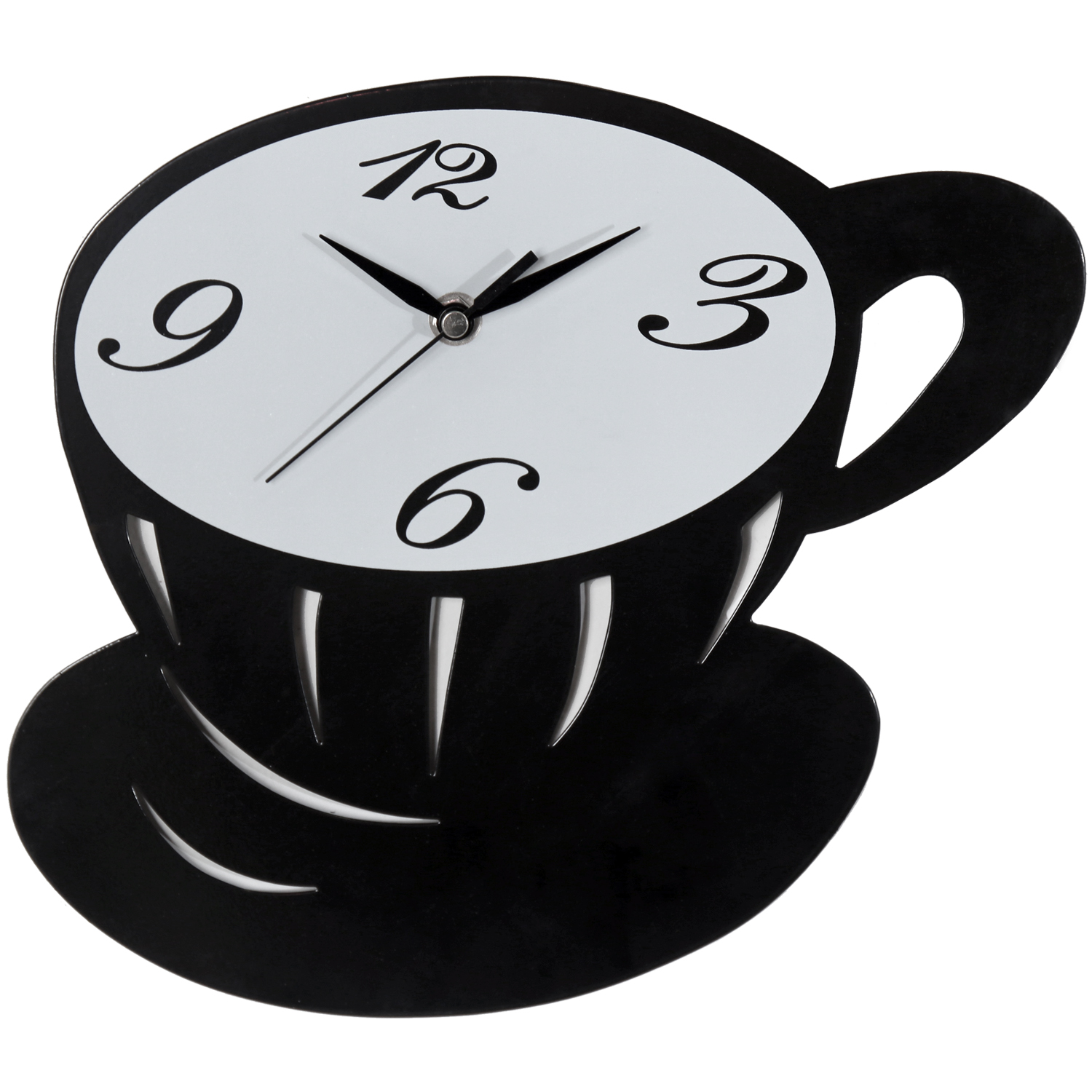 VINTAGE METAL HOME COLLECTION WALL CLOCK CUP COFFEE DESIGNS