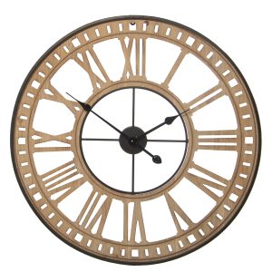 AWESOME VINTAGE METAL & WOOD WALL CLOCK sold out