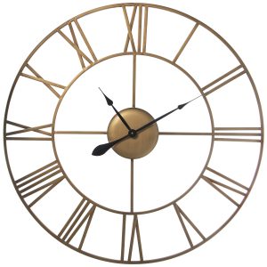 VINTAGE METAL WALL CLOCK ROMAN NUMBERS
