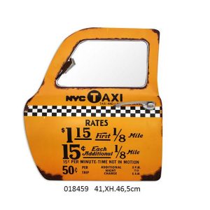 metal American taxi door with mirror . art Design