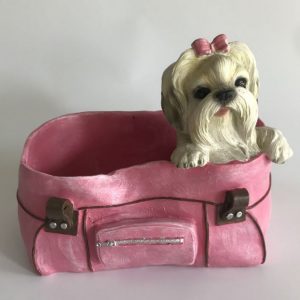 Shih Tzu Puppy In Handbag Planter