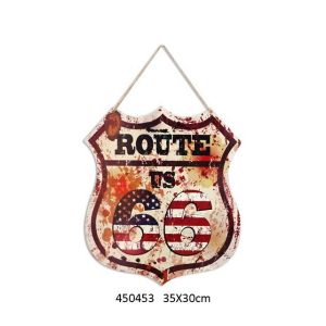 Metal sign route 66 american vintage art  Design