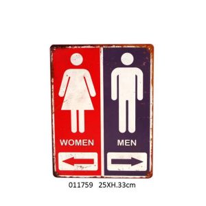 METAL SIGN WOMEN / MAN DESIGN BAR BISTRO
