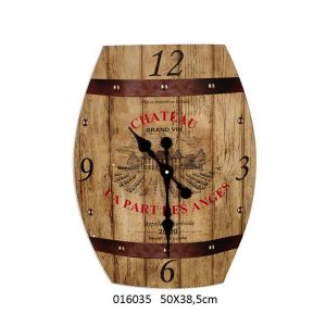 Wall clock metal wine barrel art design