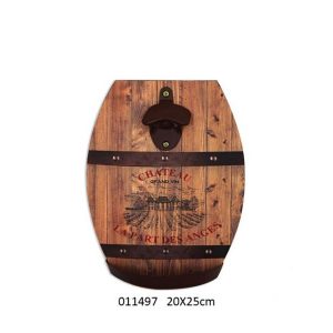 A WINE BARREL DESIGN OPENER METAL ART COLLECTION