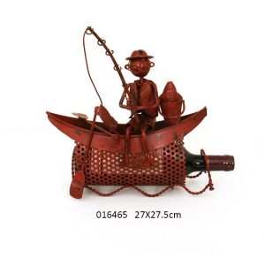 BORDEAUX FISHING BOTTLE COVER 'WINE' METAL VINTAGE COLLECTION