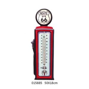 VINTAGE METAL THERMOMETER ROUTE 66 DESIGN
