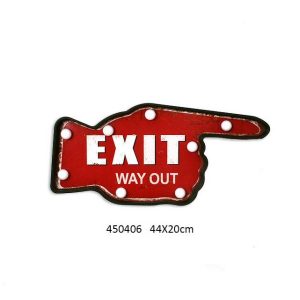 American led vintage metal sign exit/way out SOLD OUT