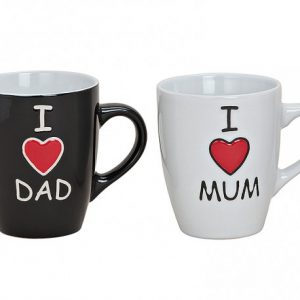 VINTAGE CERAMIC MUM & DAD DESIGN  MUGS